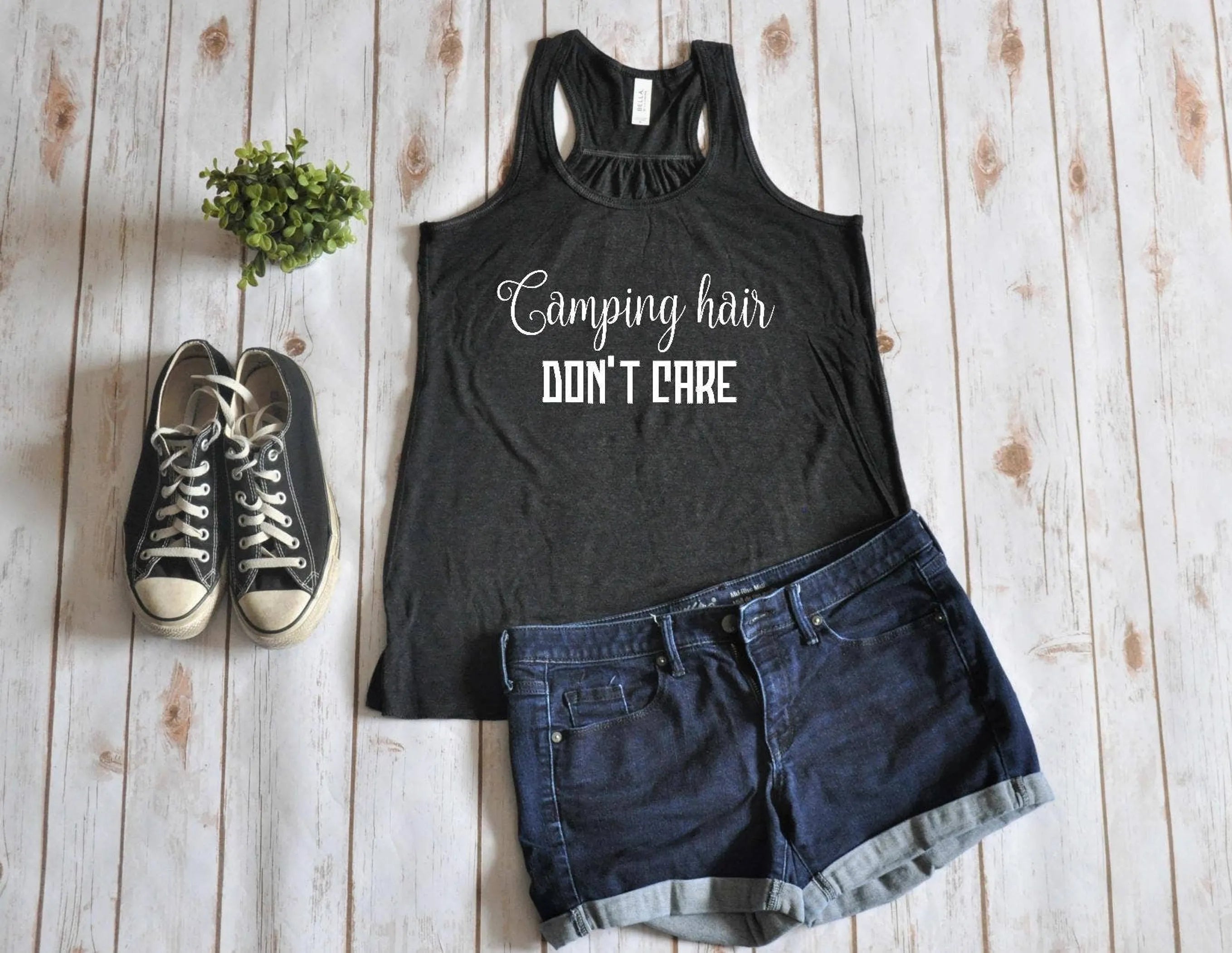 Camping hair Don't care Women's Tank Top