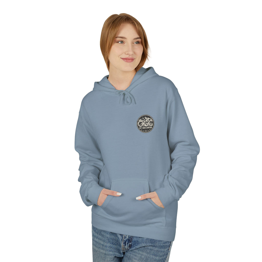Off-Grid Camping Hoodie — Adventure Patch Pullover