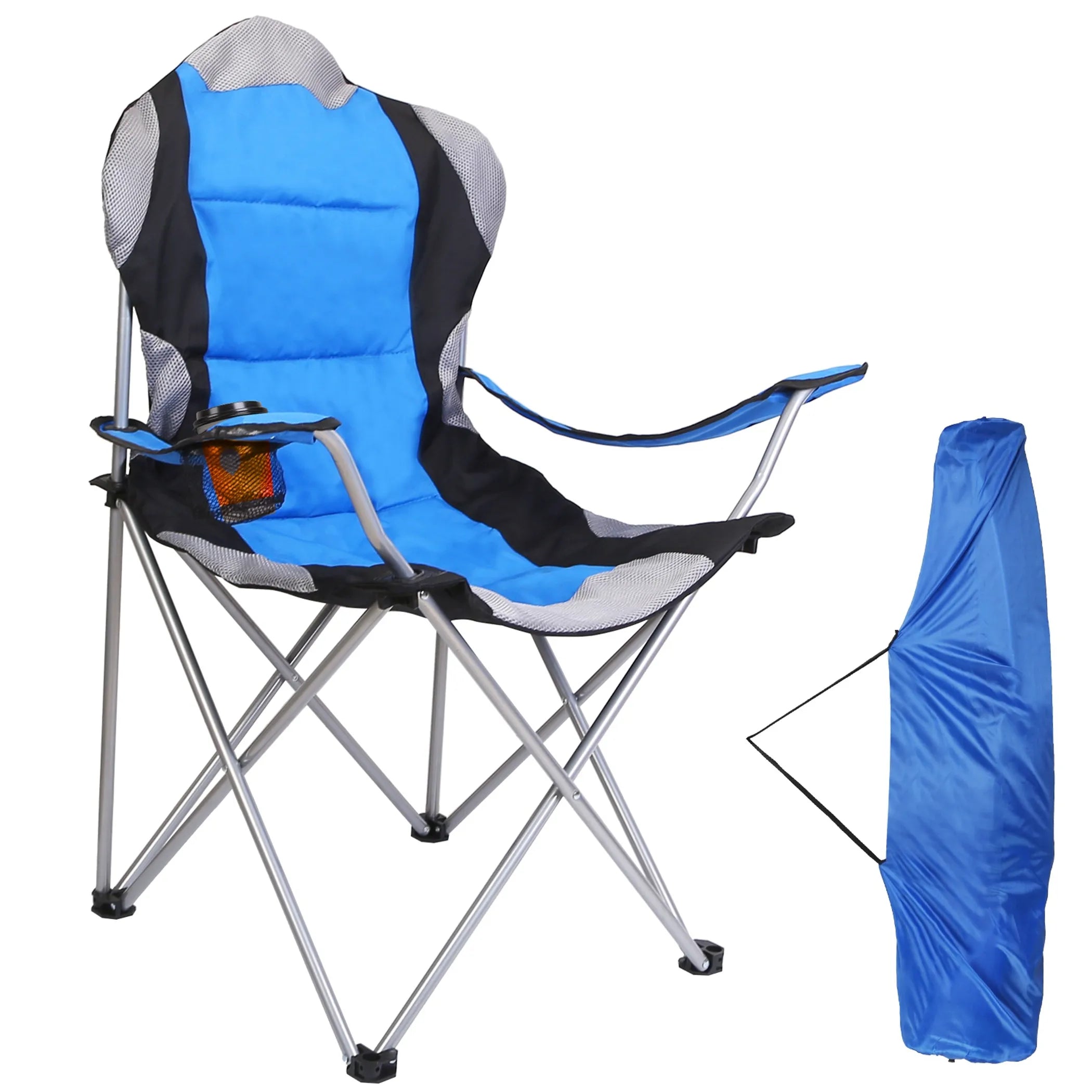 Foldable Camping Chair Heavy Duty Steel Lawn Chair
