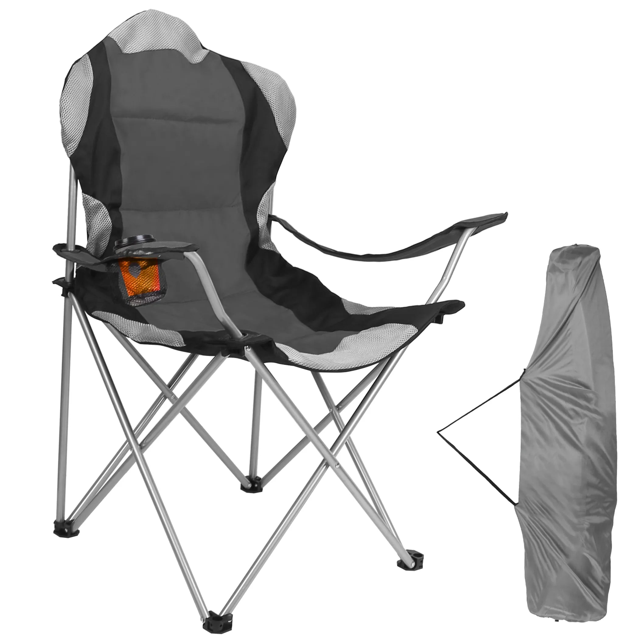 Foldable Camping Chair Heavy Duty Steel Lawn Chair