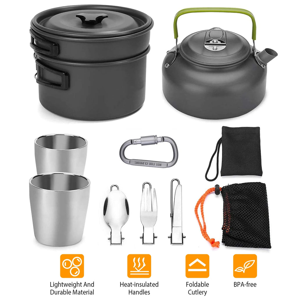 12Pcs Camping Cookware Set