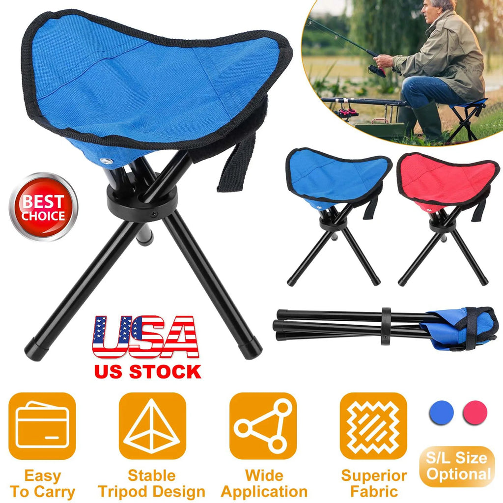 Folding Tripod Stool Outdoor Foldable Travel Chair
