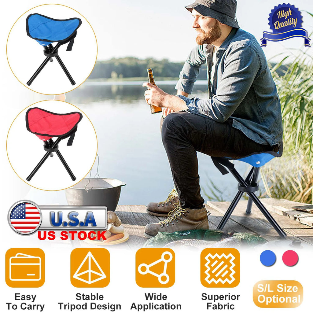 Folding Tripod Stool Outdoor Foldable Travel Chair