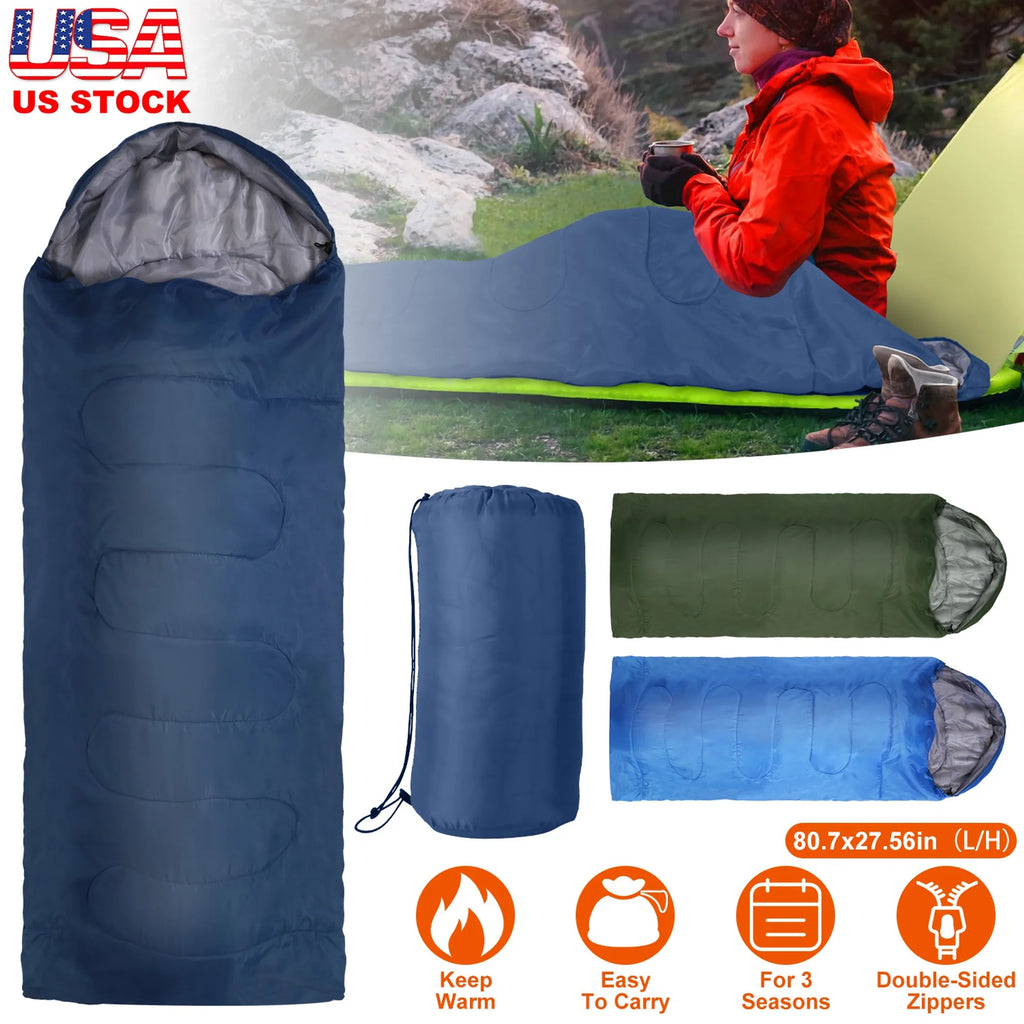 Camping Sleeping Bags for Adults Teens Moisture-Proof Hiking Sleep Bag