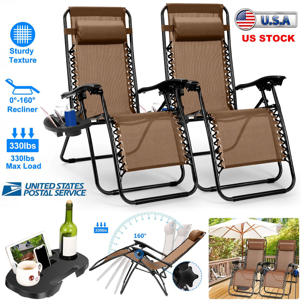 2Packs Zero Gravity Lounge Chair