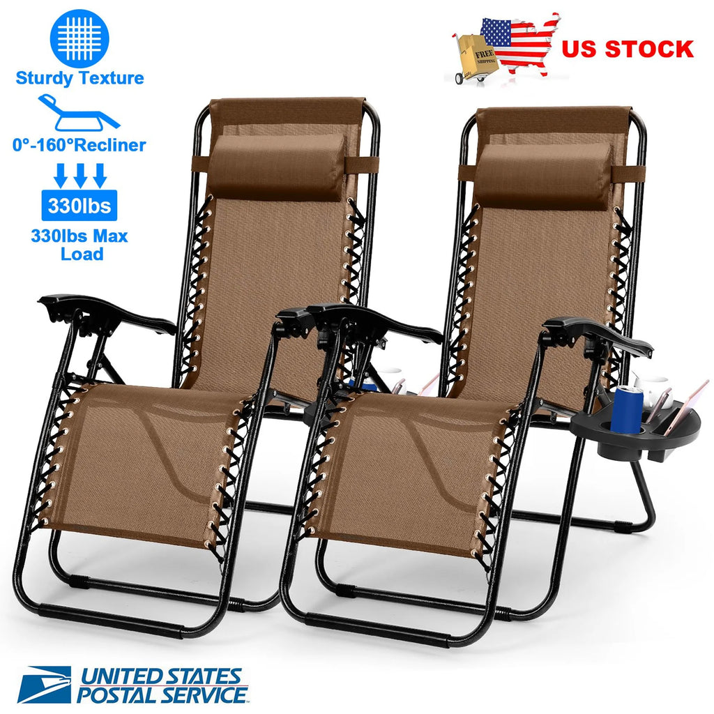 2Packs Zero Gravity Lounge Chair