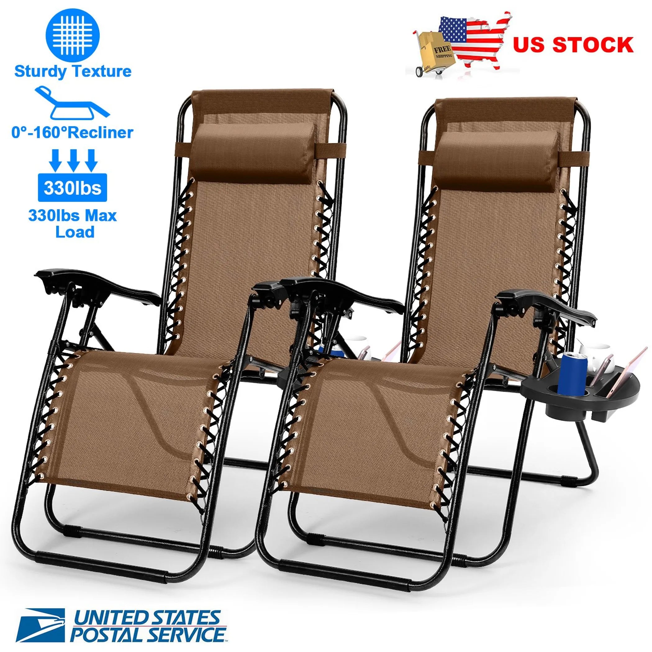 2Packs Zero Gravity Lounge Chair