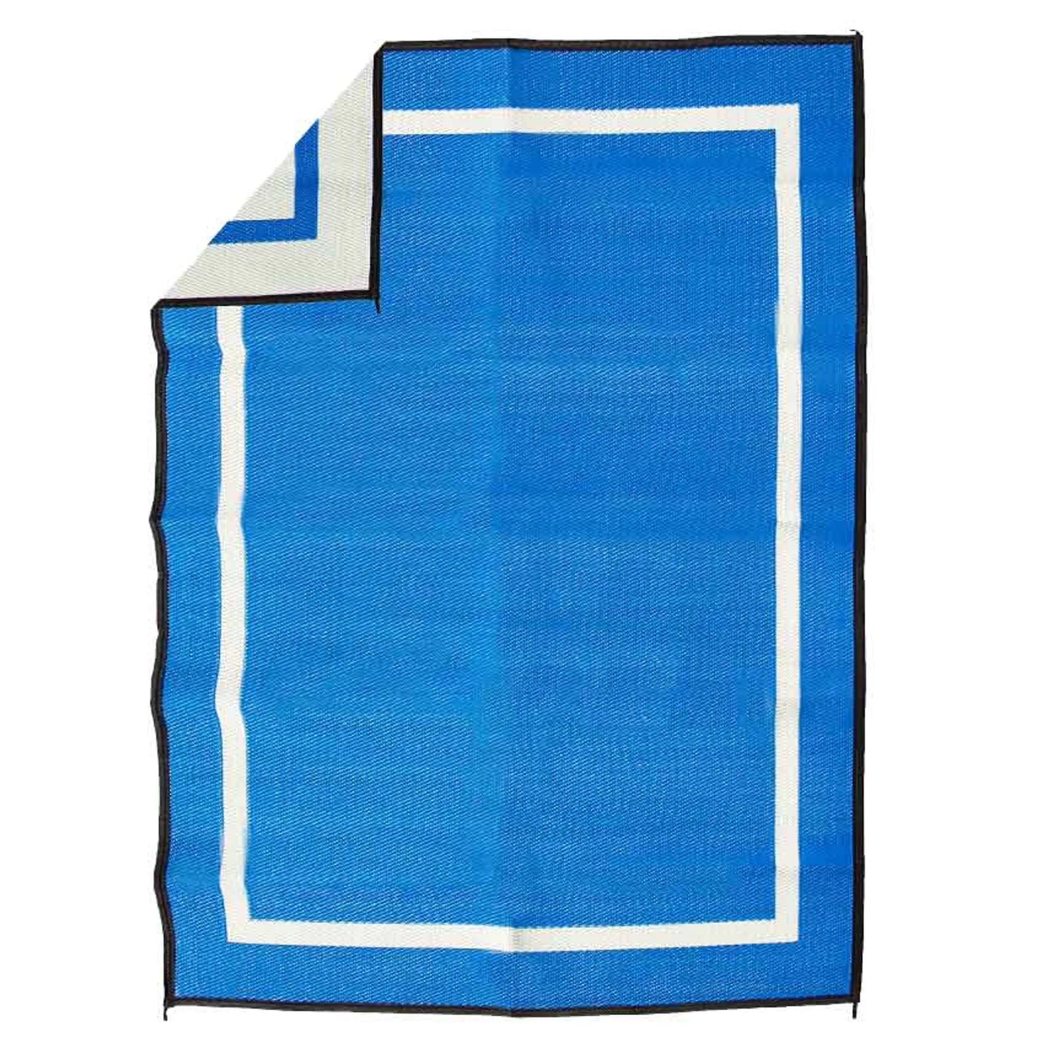 Recycled Plastic Indoor & Outdoor Rug with plastic carry bag: Sunset Orange 5' x 7'