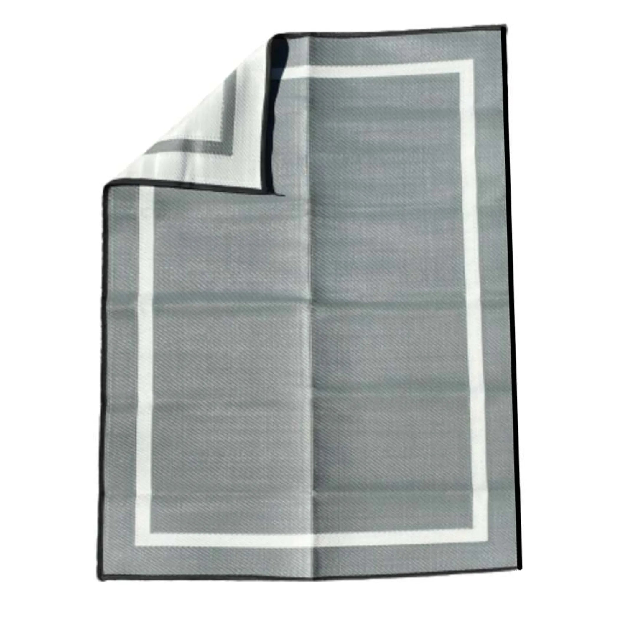 Recycled Plastic Indoor & Outdoor Rug with plastic carry bag: Sunset Orange 5' x 7'