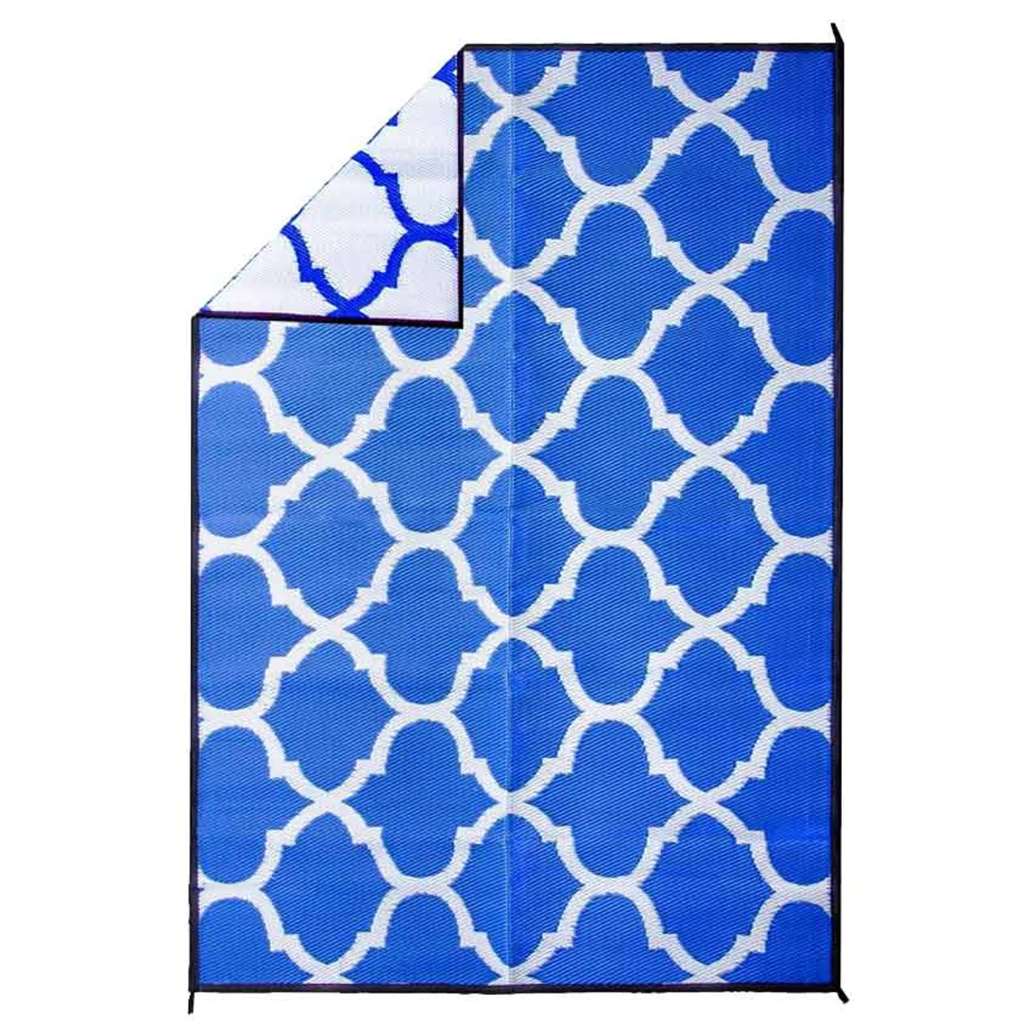 Recycled Plastic Indoor & Outdoor Rug with plastic carry bag: Sunset Orange 5' x 7'